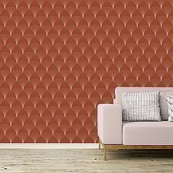 Galerie Wallcoverings Product Code: 12002 - Design Wallpaper Collection Galerie Wallcoverings Product Code 12002 - Design Wallpaper Collection - Terracotta Colours - Art Deco Fan Design