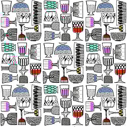 Galerie Wallcoverings Product Code: 14100 - Marimekko 5 Wallpaper Collection Galerie Wallcoverings Product Code 14100 - Marimekko 5 Wallpaper Collection - White Black Pink Red Yellow Green Blue Colours - Marimekko Kippis Design