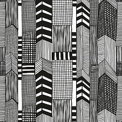 Galerie Wallcoverings Product Code: 14111 - Marimekko 5 Wallpaper Collection Galerie Wallcoverings Product Code 14111 - Marimekko 5 Wallpaper Collection - Black White Colours - Marimekko Ruutukaava Design