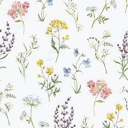 Galerie Wallcoverings Product Code: 1901-4 - Spring Blossom Wallpaper Collection Galerie Wallcoverings Product Code 1901-4 - Spring Blossom Wallpaper Collection - Green Purple Pink Yellow Colours - BOTANICAL Design