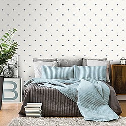 Galerie Wallcoverings Product Code: 21004 - Skagen Wallpaper Collection Galerie Wallcoverings Product Code 21004 - Skagen Wallpaper Collection - Cream Blue Colours - Stars Design