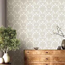 Galerie Wallcoverings Product Code: 23611 - Classic Italian Wallpaper Collection Galerie Wallcoverings Product Code 23611 - Classic Italian Wallpaper Collection - Silver Grey Colours - A floral, traditional damask on a textured background, giving a classical, formal edge to any interior scheme.  Design