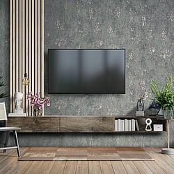 Galerie Wallcoverings Product Code: 32614 - New Textures Wallpaper Collection Galerie Wallcoverings Product Code 32614 - New Textures Wallpaper Collection - Dark Grey Rose Gold Colours - Industrial Plain Design
