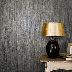 Galerie Wallcoverings Product Code: 32843 - New Textures Wallpaper Collection Galerie Wallcoverings Product Code 32843 - New Textures Wallpaper Collection - Black Colours - Verticle Texture Design