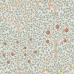 Galerie Wallcoverings Product Code: 33011 - Apelviken 2 Wallpaper Collection Galerie Wallcoverings Product Code 33011 - Apelviken 2 Wallpaper Collection - White Green Colours - Apples and Pears Design