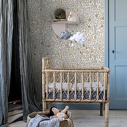 Galerie Wallcoverings Product Code: 33012 - Apelviken 2 Wallpaper Collection Galerie Wallcoverings Product Code 33012 - Apelviken 2 Wallpaper Collection - White Grey Gold Colours - Apples and Pears Design
