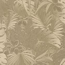 Galerie Wallcoverings Product Code: 33303 - The New Design Book Wallpaper Collection Galerie Wallcoverings Product Code 33303 - The New Design Book Wallpaper Collection - Metallic Jungle Leaves Design