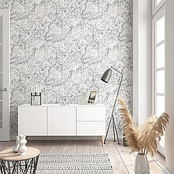 Galerie Wallcoverings Product Code: 33308 - Eden Wallpaper Collection Galerie Wallcoverings Product Code 33308 - Eden Wallpaper Collection -  Jungle Leaves Design