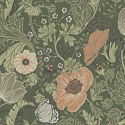 Galerie Wallcoverings Product Code: 44104 - Apelviken 2 Wallpaper Collection Galerie Wallcoverings Product Code 44104 - Apelviken 2 Wallpaper Collection - Green Colours - Anemone Design