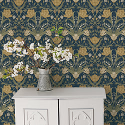 Galerie Wallcoverings Product Code: 44106 - Apelviken 2 Wallpaper Collection Galerie Wallcoverings Product Code 44106 - Apelviken 2 Wallpaper Collection - Blue Colours - Tulips Design