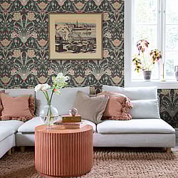 Galerie Wallcoverings Product Code: 44107 - Apelviken 2 Wallpaper Collection Galerie Wallcoverings Product Code 44107 - Apelviken 2 Wallpaper Collection - Brown Colours - Tulips Design