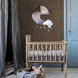Galerie Wallcoverings Product Code: 44109 - Apelviken 2 Wallpaper Collection Galerie Wallcoverings Product Code 44109 - Apelviken 2 Wallpaper Collection - Chocolate Colours - Apples and Pears Design