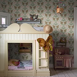 Galerie Wallcoverings Product Code: 44120 - Apelviken 2 Wallpaper Collection Galerie Wallcoverings Product Code 44120 - Apelviken 2 Wallpaper Collection - Green Red Beige Colours - Squirrels and Strawberries Design