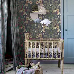 Galerie Wallcoverings Product Code: 44122 - Apelviken 2 Wallpaper Collection Galerie Wallcoverings Product Code 44122 - Apelviken 2 Wallpaper Collection - Blue Colours - Squirrels and Strawberries Design