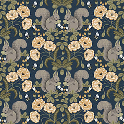 Galerie Wallcoverings Product Code: 44123 - Apelviken 2 Wallpaper Collection Galerie Wallcoverings Product Code 44123 - Apelviken 2 Wallpaper Collection - Dark Blue Colours - Squirrels and Strawberries Design