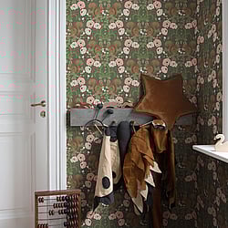 Galerie Wallcoverings Product Code: 44124 - Apelviken 2 Wallpaper Collection Galerie Wallcoverings Product Code 44124 - Apelviken 2 Wallpaper Collection - Green Colours - Squirrels and Strawberries Design