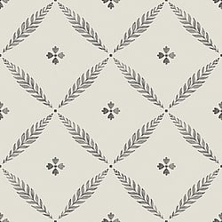 Galerie Wallcoverings Product Code: 51021 - Blomstermala Wallpaper Collection Galerie Wallcoverings Product Code 51021 - Blomstermala Wallpaper Collection - Black White Monochrome Colours - Leaf Trellis Design