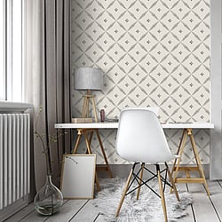 Galerie Wallcoverings Product Code: 51021 - Blomstermala Wallpaper Collection Galerie Wallcoverings Product Code 51021 - Blomstermala Wallpaper Collection - Black White Monochrome Colours - Leaf Trellis Design
