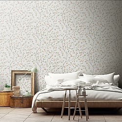Galerie Wallcoverings Product Code: 51025 - Blomstermala Wallpaper Collection Galerie Wallcoverings Product Code 51025 - Blomstermala Wallpaper Collection - Beige Green Grey Colours - Butterfly Trail Design
