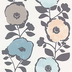 Galerie Wallcoverings Product Code: 51183703 - Skandinavia 2 Wallpaper Collection Galerie Wallcoverings Product Code 51183703 - Skandinavia 2 Wallpaper Collection - Peach Blue Beige Colours - Peach Blue Skandi Floral Bloom Design