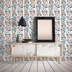 Galerie Wallcoverings Product Code: 51183703 - Skandinavia 2 Wallpaper Collection Galerie Wallcoverings Product Code 51183703 - Skandinavia 2 Wallpaper Collection - Peach Blue Beige Colours - Peach Blue Skandi Floral Bloom Design