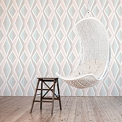Galerie Wallcoverings Product Code: 51183803 - Skandinavia 2 Wallpaper Collection Galerie Wallcoverings Product Code 51183803 - Skandinavia 2 Wallpaper Collection - Pastel Pink Blue Grey Colours - Pastel Shades Big Ikat Stripe Design