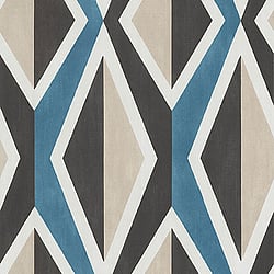 Galerie Wallcoverings Product Code: 51183811 - Skandinavia 2 Wallpaper Collection Galerie Wallcoverings Product Code 51183811 - Skandinavia 2 Wallpaper Collection - Blue Beige Black Colours - Blue Big Ikat Stripe Design