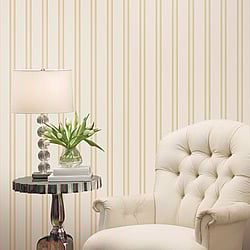 Galerie Wallcoverings Product Code: 95714 - Ornamenta Wallpaper Collection Galerie Wallcoverings Product Code 95714 - Ornamenta Wallpaper Collection - White Gold Colours - Regency Stripe Design