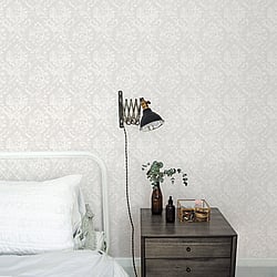 Galerie Wallcoverings Product Code: G45013 - Vintage Rose Wallpaper Collection Galerie Wallcoverings Product Code G45013 - Vintage Rose Wallpaper Collection - Grey Colours - Damask Design