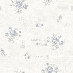Galerie Wallcoverings Product Code: G45081 - Vintage Rose Wallpaper Collection Galerie Wallcoverings Product Code G45081 - Vintage Rose Wallpaper Collection - Blue Cream Colours - Postcard Florals Design