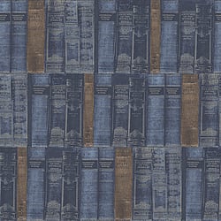 Galerie Wallcoverings Product Code: G56133 - Nostalgie Wallpaper Collection Galerie Wallcoverings Product Code G56133 - Nostalgie Wallpaper Collection - Blue Colours - Library Books Design