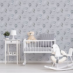 Galerie Wallcoverings Product Code: G56201 - Nostalgie Wallpaper Collection Galerie Wallcoverings Product Code G56201 - Nostalgie Wallpaper Collection - Silver Grey Colours - Air Ships Design