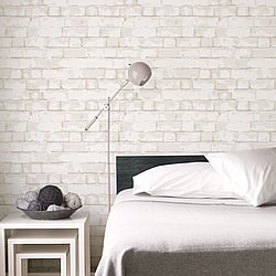 Galerie Wallcoverings Product Code: G56211 - Nostalgie Wallpaper Collection Galerie Wallcoverings Product Code G56211 - Nostalgie Wallpaper Collection - White Colours - Brick Wall Design