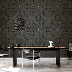Galerie Wallcoverings Product Code: G67732 - Special FX 2 Wallpaper Collection Galerie Wallcoverings Product Code G67732 - Special FX 2 Wallpaper Collection - Black Silver Colours - Metallic Spiral Design