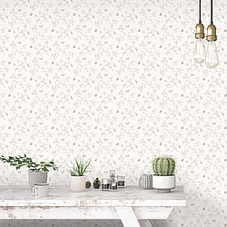 Galerie Wallcoverings Product Code: G67853 - Miniatures 3 Wallpaper Collection Galerie Wallcoverings Product Code G67853 - Miniatures 3 Wallpaper Collection - White Pink Grey Colours - Small Floral Butterfly Dragonfly Design