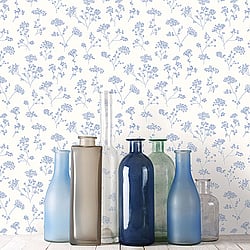 Galerie Wallcoverings Product Code: G67871 - Miniatures 2 Wallpaper Collection Galerie Wallcoverings Product Code G67871 - Miniatures 2 Wallpaper Collection - Blue White Colours - Cow Parsley Design