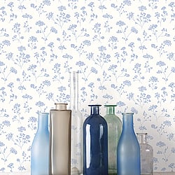 Galerie Wallcoverings Product Code: G67871 - Miniatures 3 Wallpaper Collection Galerie Wallcoverings Product Code G67871 - Miniatures 3 Wallpaper Collection - Blue White Colours - Cow Parsley Design