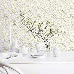 Galerie Wallcoverings Product Code: G67891 - Miniatures 3 Wallpaper Collection Galerie Wallcoverings Product Code G67891 - Miniatures 3 Wallpaper Collection - Yellow Green White Colours - Small Rose Trail Design