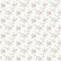 Galerie Wallcoverings Product Code: G67896 - Miniatures 3 Wallpaper Collection Galerie Wallcoverings Product Code G67896 - Miniatures 3 Wallpaper Collection - Pink White Green Purple Colours - Medium Rose Trail Design