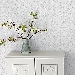 Galerie Wallcoverings Product Code: G67920 - Miniatures 3 Wallpaper Collection Galerie Wallcoverings Product Code G67920 - Miniatures 3 Wallpaper Collection - Blue White Colours - Small Floral Trail Design