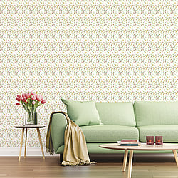 Galerie Wallcoverings Product Code: G67936 - Miniatures 3 Wallpaper Collection Galerie Wallcoverings Product Code G67936 - Miniatures 3 Wallpaper Collection - Red Yellow Green White Colours - Small Rose Trail Design