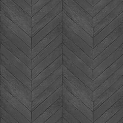 Galerie Wallcoverings Product Code G67996 - Organic Textures Wallpaper Collection - Black Colours - Chevron Wood Design