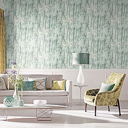 Galerie Wallcoverings Product Code: G78230 - Atmosphere Wallpaper Collection Galerie Wallcoverings Product Code G78230 - Atmosphere Wallpaper Collection - Aqua Colours - Batik Leaves Design