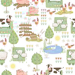 Galerie Wallcoverings Product Code: G78377 - Tiny Tots 2 Wallpaper Collection Galerie Wallcoverings Product Code G78377 - Tiny Tots 2 Wallpaper Collection - Primary Colours - Farmland Design