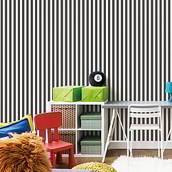 Galerie Wallcoverings Product Code: G78399 - Tiny Tots 2 Wallpaper Collection Galerie Wallcoverings Product Code G78399 - Tiny Tots 2 Wallpaper Collection - Black Colours - Regency Stripe Design