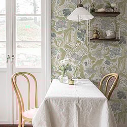 Galerie Wallcoverings Product Code: S65115 - Sommarang Wallpaper Collection Galerie Wallcoverings Product Code S65115 - Sommarang Wallpaper Collection - Blue Green Colours - Tulip Design