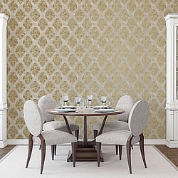 Galerie Wallcoverings Product Code: W78228 - Metallic Fx Wallpaper Collection Galerie Wallcoverings Product Code W78228 - Metallic Fx Wallpaper Collection - Gold Colours - Metallic Damask Design