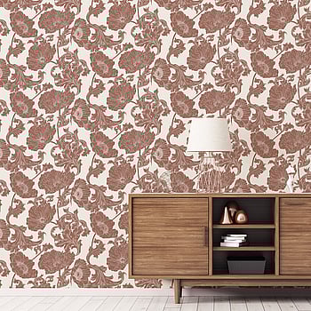 Galerie Wallcoverings Product Code 14024 - Ekbacka Wallpaper Collection - Red White Colours -  