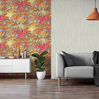 Galerie Wallcoverings Product Code 26732 - Tropical Wallpaper Collection - Red Apple Colours -  