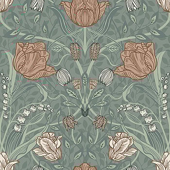 Galerie Wallcoverings Product Code 33010 - Apelviken 2 Wallpaper Collection - Green Orange Colours -  